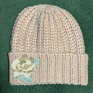 Free People embroidered floral hat beanie